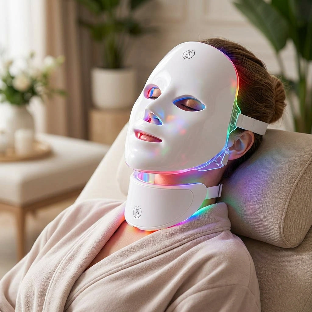 Máscara facial y de cuello LED Skintavia