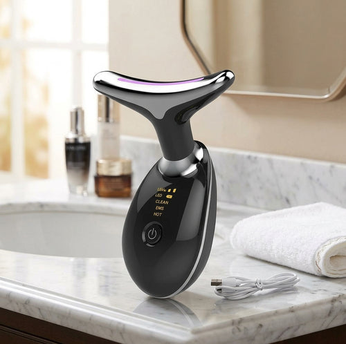 Masajeador facial y de cuello Skintavia con luz LED
