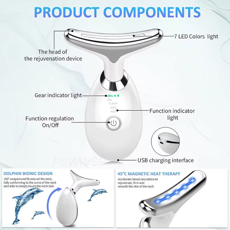 Masajeador de cuello recargable por USB con accesorios
